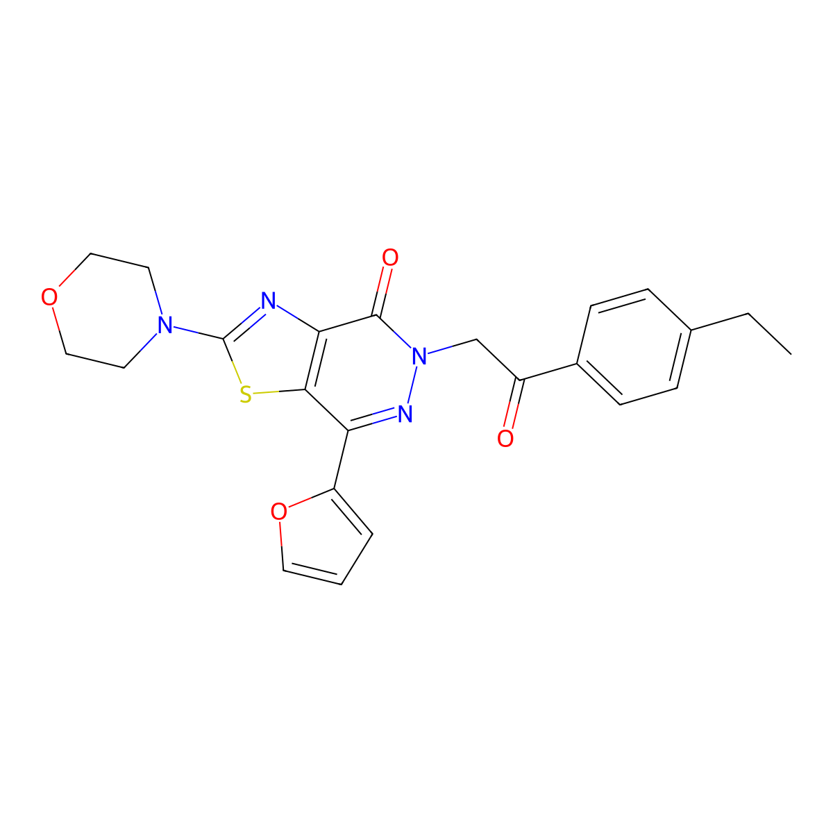 5-(2-(4-ethylphenyl)-2-oxoethyl)-7-(furan-2-yl)-2-morpholinothiazolo[4,5-d]pyridazin-4(5H)-one molecular structure, CAS 1203398-16-6