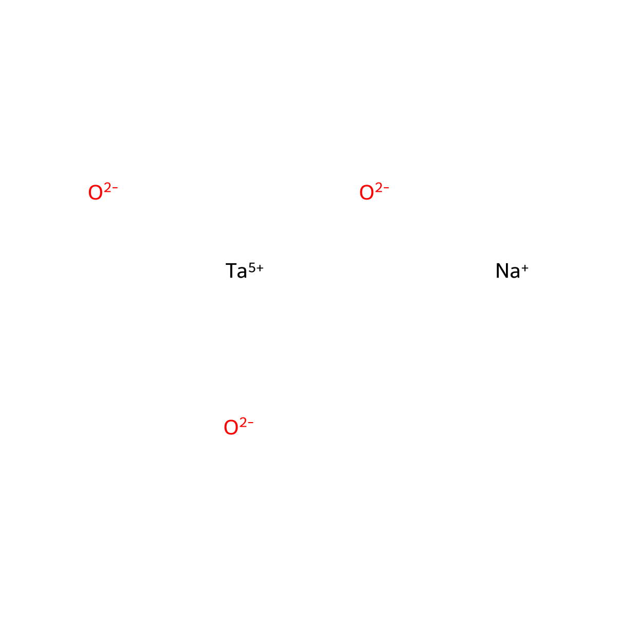 Sodium tantalate molecular structure, CAS 12034-15-0