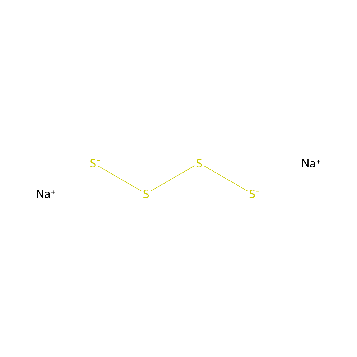 Sodium tetrasulfide molecular structure, CAS 12034-39-8