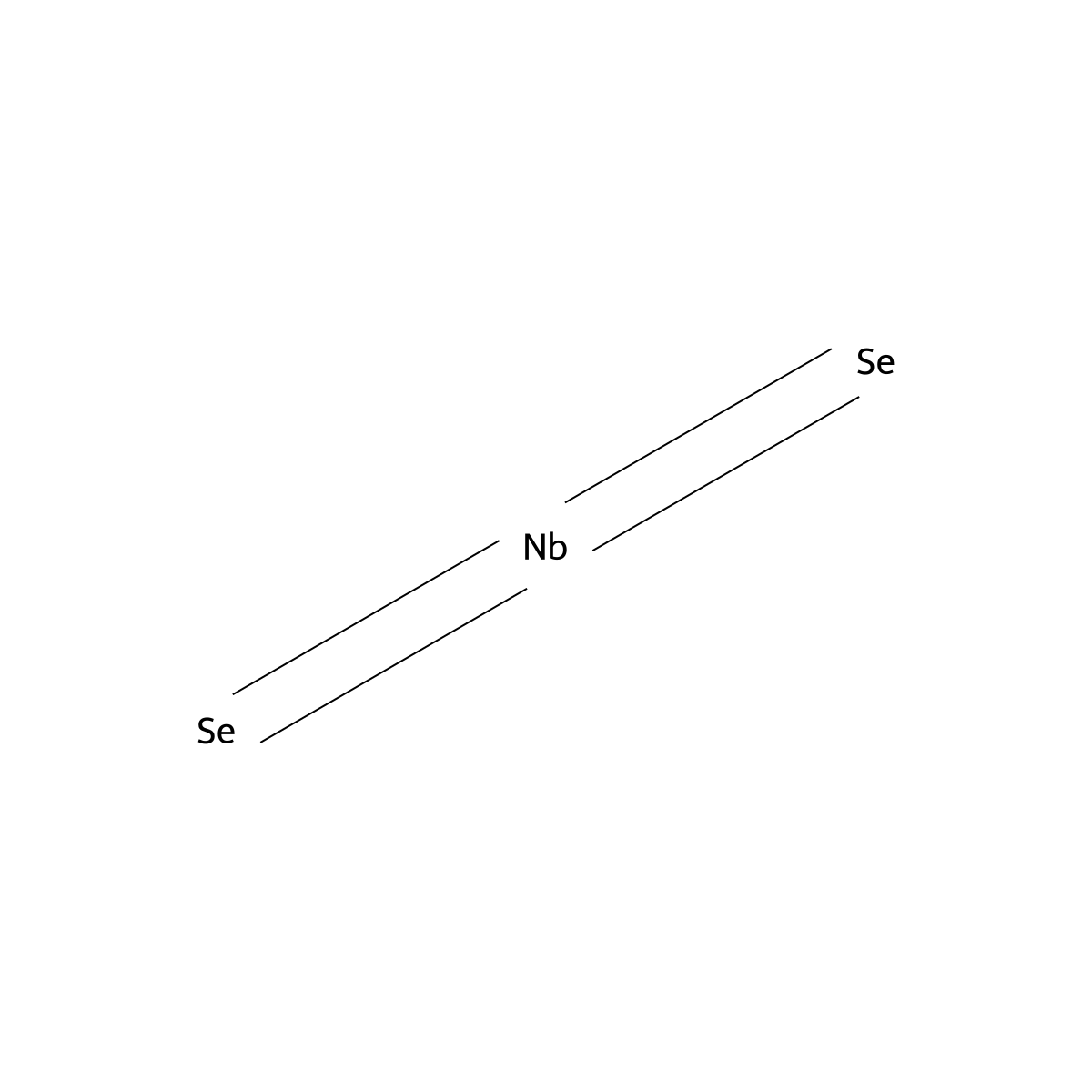 Niobium selenide (NbSe2) molecular structure, CAS 12034-77-4