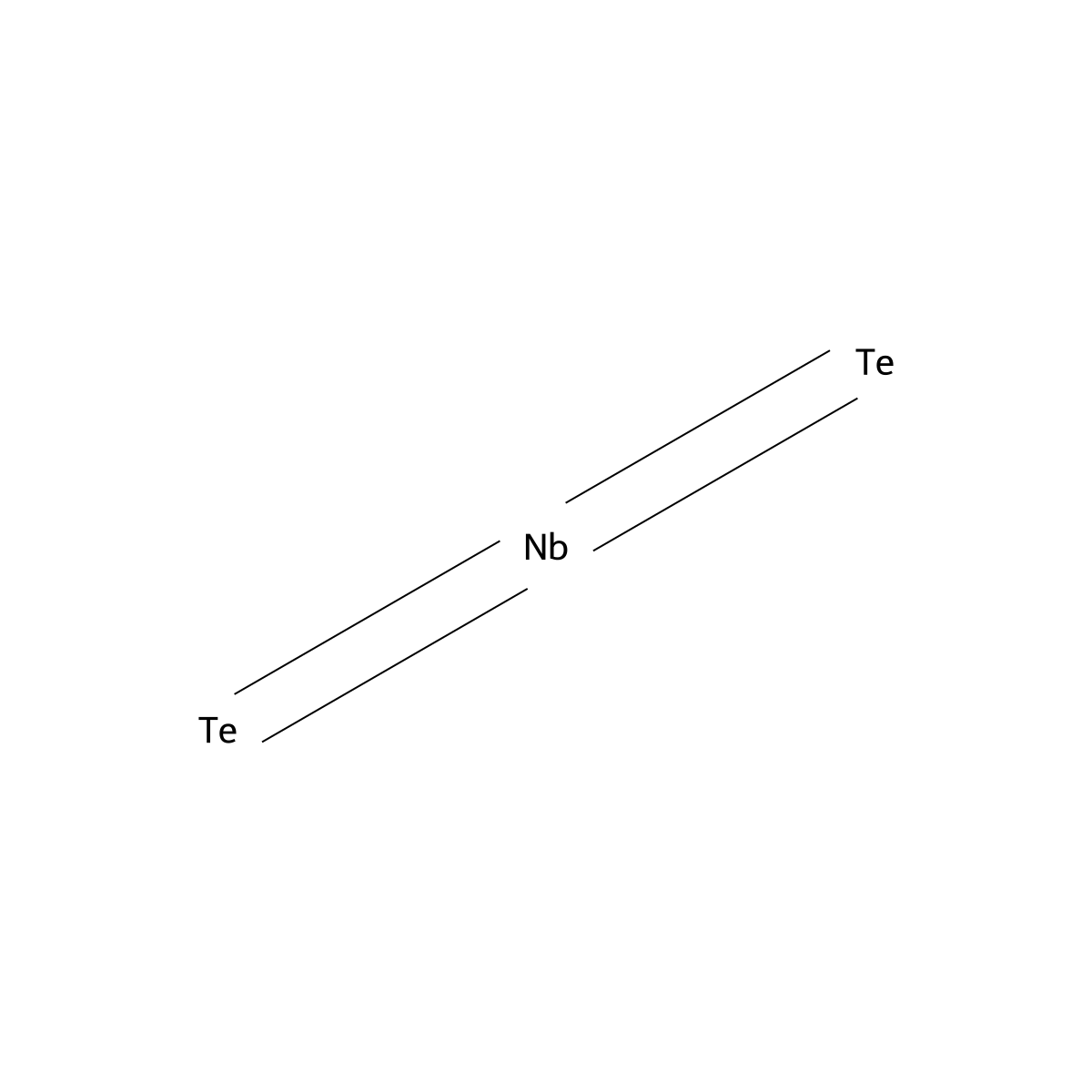 Niobium telluride (NbTe2) molecular structure, CAS 12034-83-2