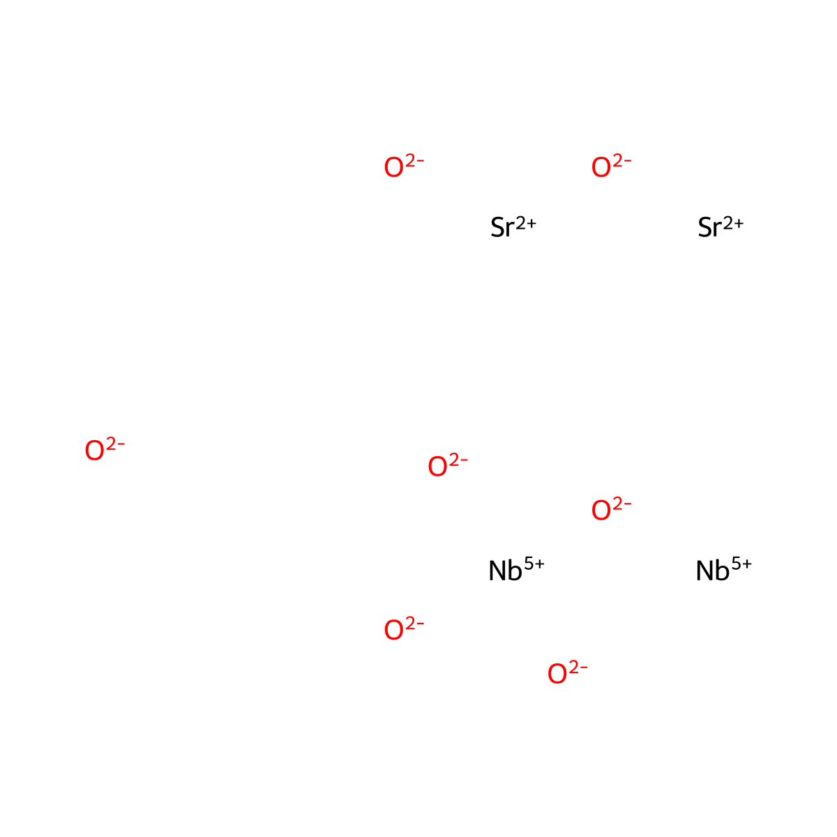 Niobium strontium oxide (Nb2SrO6) molecular structure, CAS 12034-89-8