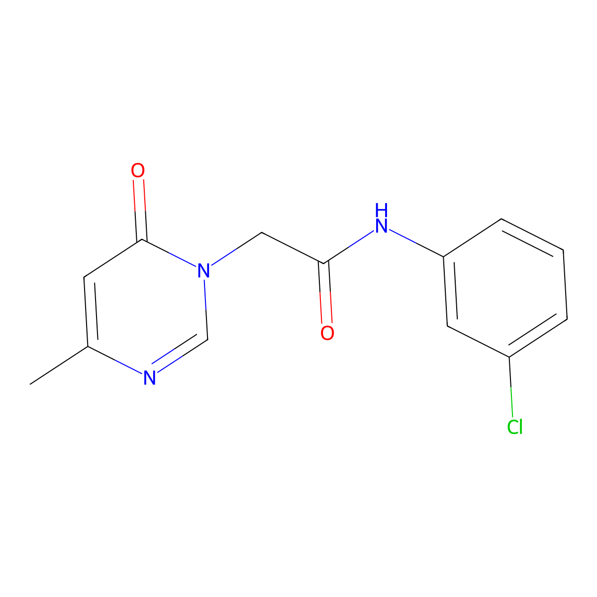 N-(3-chlorophenyl)-2-(4-methyl-6-oxopyrimidin-1(6H)-yl)acetamide molecular structure, CAS 1203405-29-1