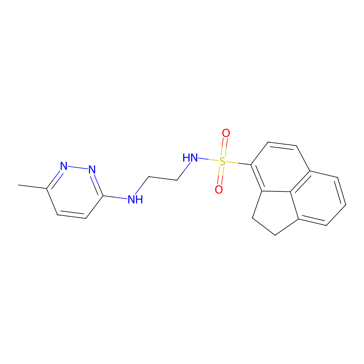 N-{2-[(6-methylpyridazin-3-yl)amino]ethyl}-1,2-dihydroacenaphthylene-3-sulfonamide molecular structure, CAS 1203406-18-1