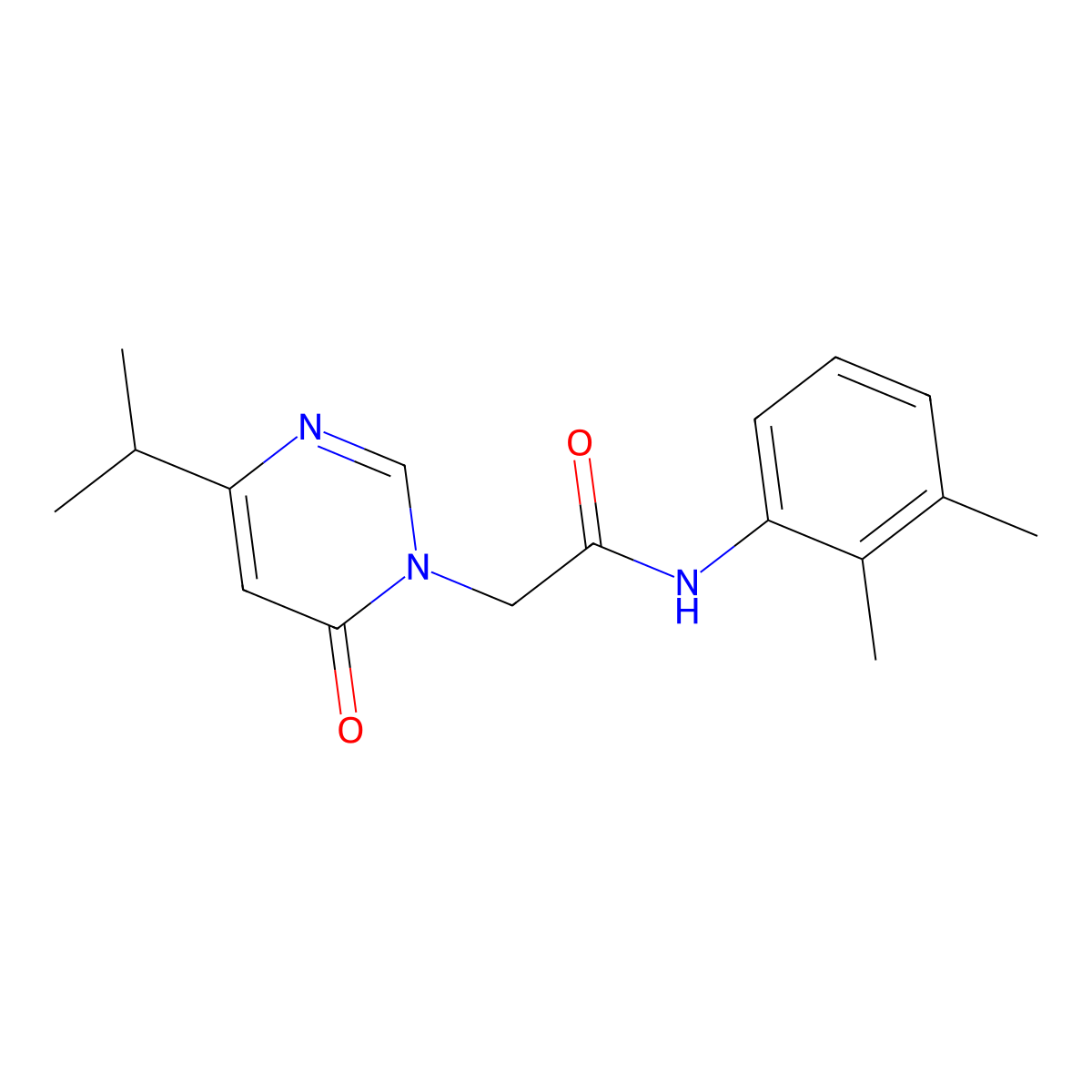 N-(2,3-dimethylphenyl)-2-(4-isopropyl-6-oxopyrimidin-1(6H)-yl)acetamide molecular structure, CAS 1203407-22-0