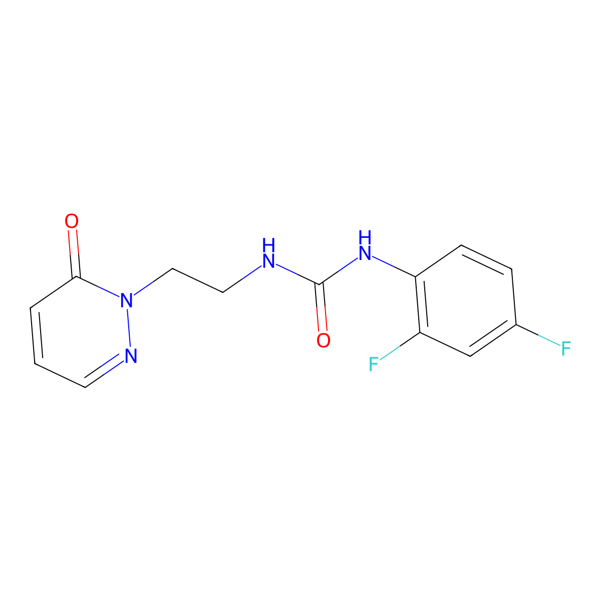 1-(2,4-difluorophenyl)-3-(2-(6-oxopyridazin-1(6H)-yl)ethyl)urea molecular structure, CAS 1203408-50-7