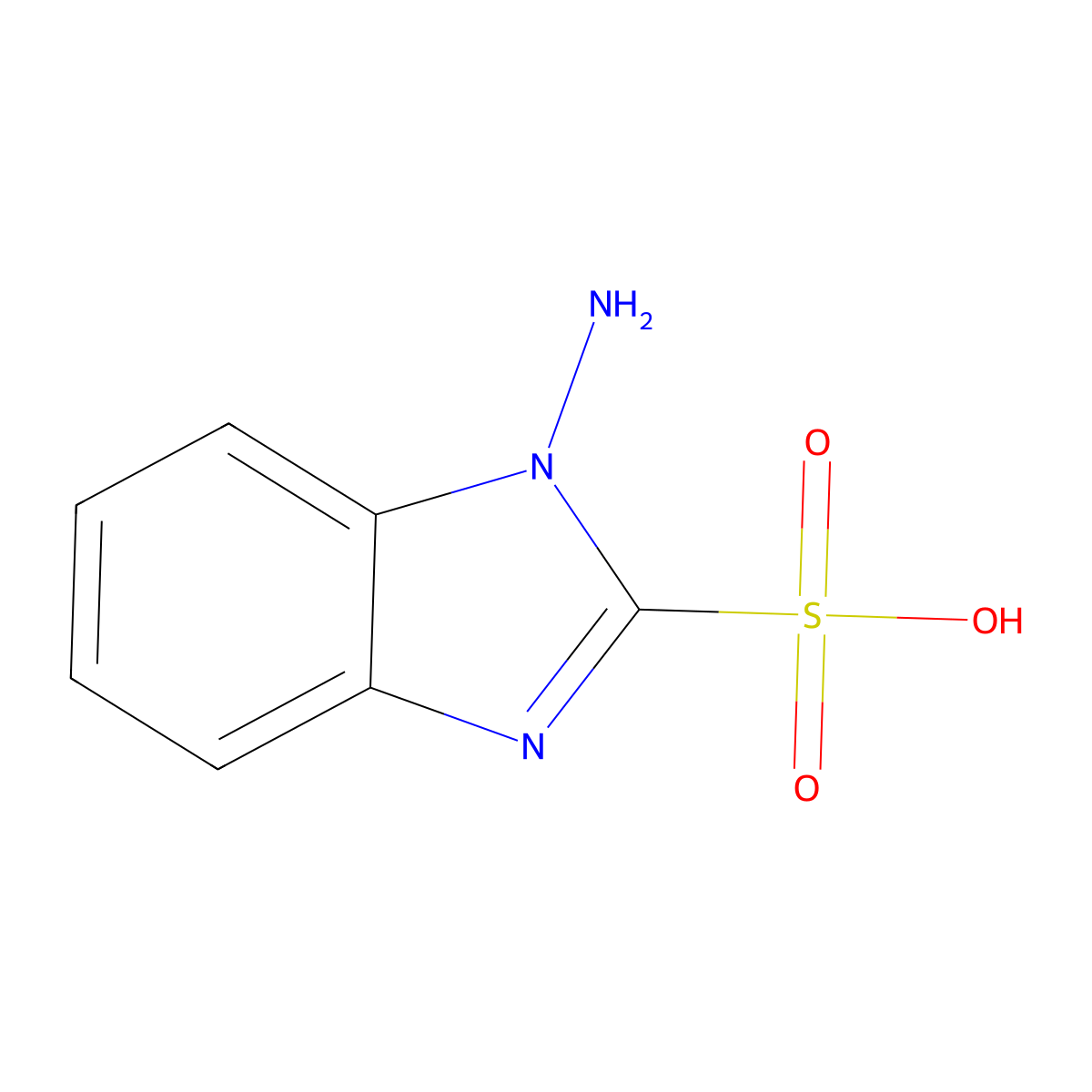 1-Aminobenzimidazole-2-sulfonic acid molecular structure, CAS 120341-04-0