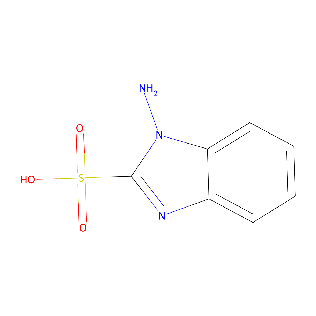 1-Aminobenzimidazole-2-sulfonic acid molecular structure, CAS 120341-04-0