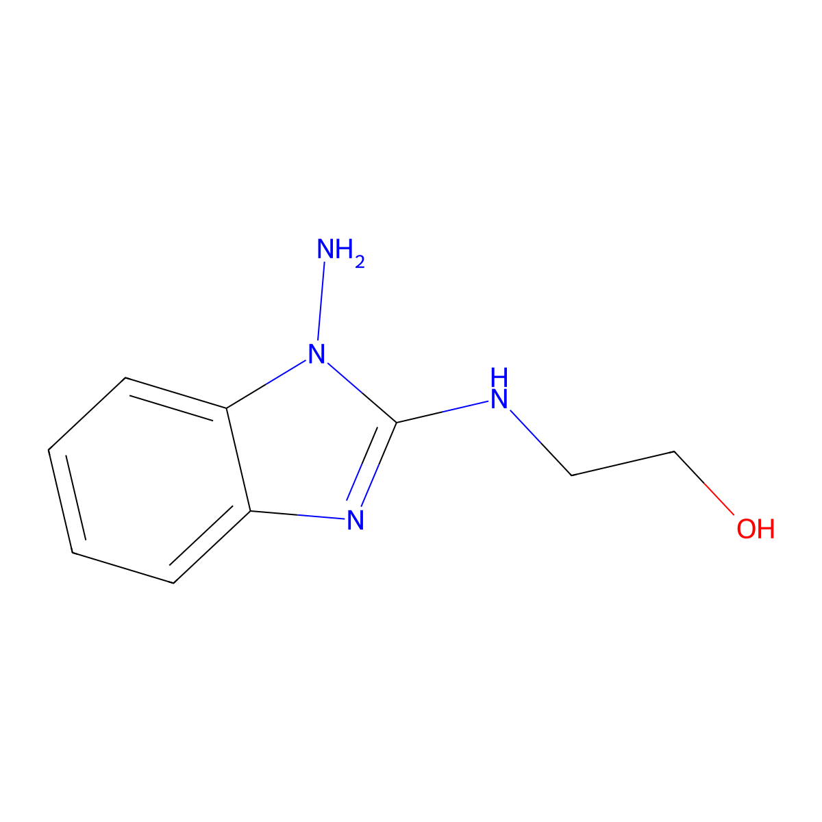2-[(1-Aminobenzimidazol-2-yl)amino]ethanol molecular structure, CAS 120341-06-2