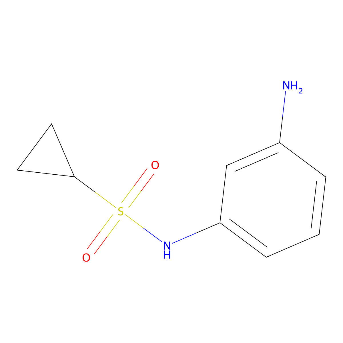 N-(3-aminophenyl)cyclopropanesulfonamide molecular structure, CAS 1203416-45-8