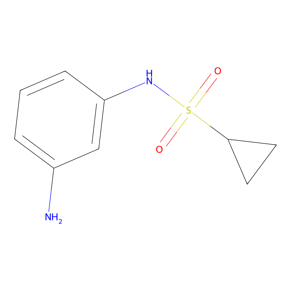N-(3-aminophenyl)cyclopropanesulfonamide molecular structure, CAS 1203416-45-8