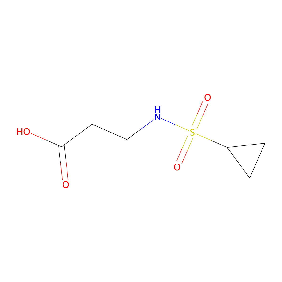 N-(cyclopropylsulfonyl)-beta-alanine molecular structure, CAS 1203417-07-5