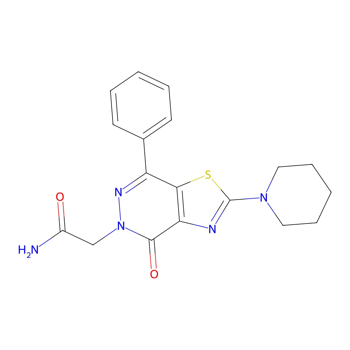 2-[4-oxo-7-phenyl-2-(piperidin-1-yl)-4H,5H-[1,3]thiazolo[4,5-d]pyridazin-5-yl]acetamide molecular structure, CAS 1203417-49-5