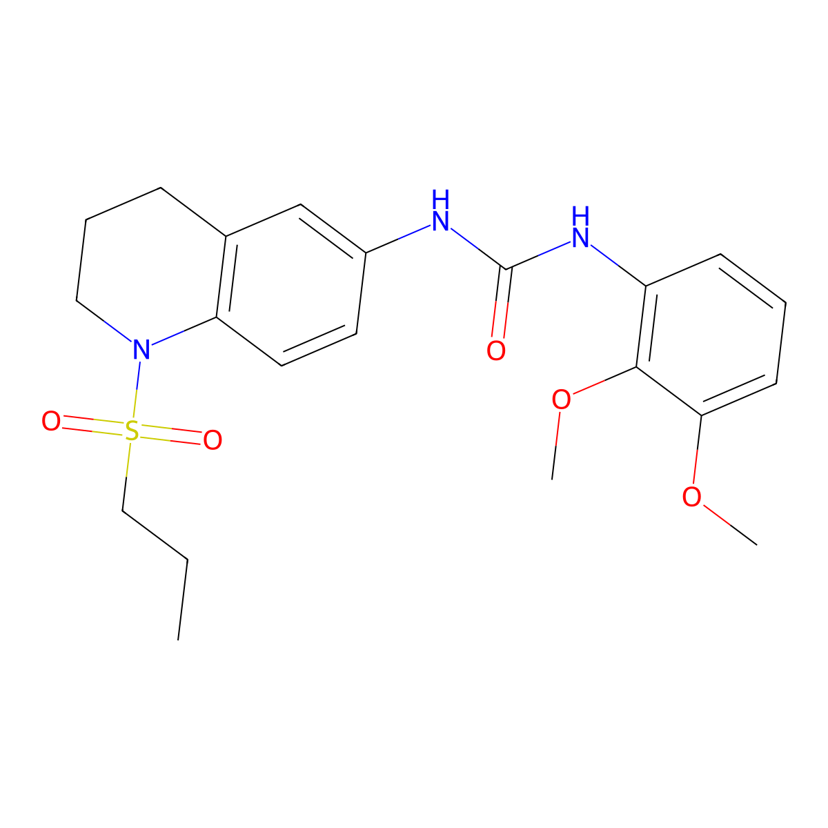 1-(2,3-Dimethoxyphenyl)-3-(1-(propylsulfonyl)-1,2,3,4-tetrahydroquinolin-6-yl)urea molecular structure, CAS 1203418-31-8