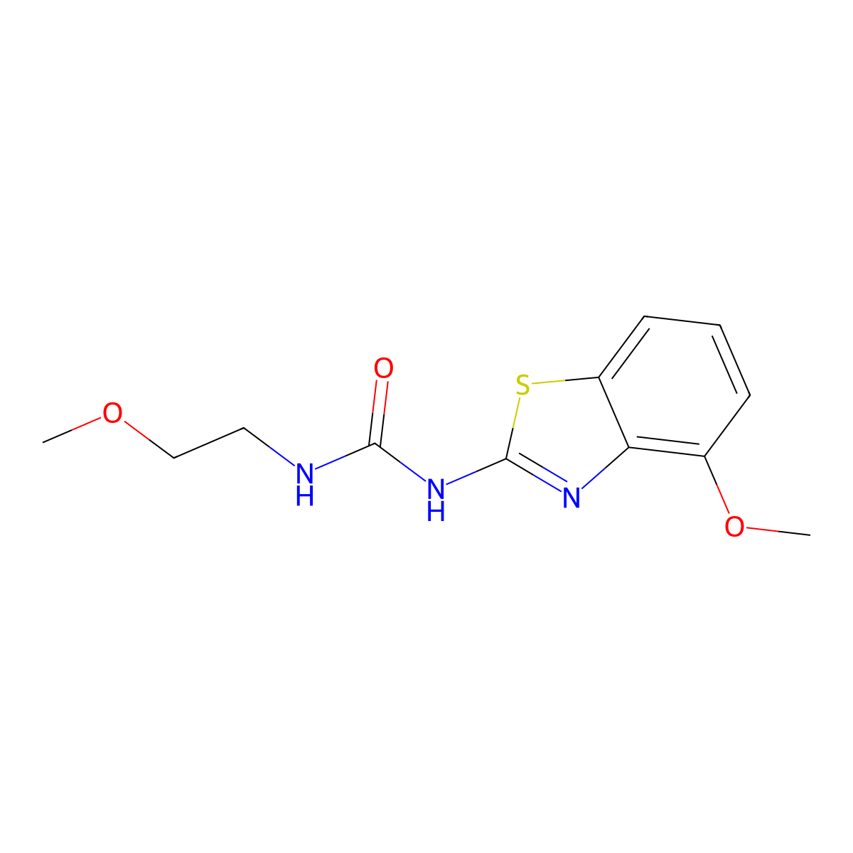 1-(4-Methoxybenzo[d]thiazol-2-yl)-3-(2-methoxyethyl)urea molecular structure, CAS 1203418-90-9