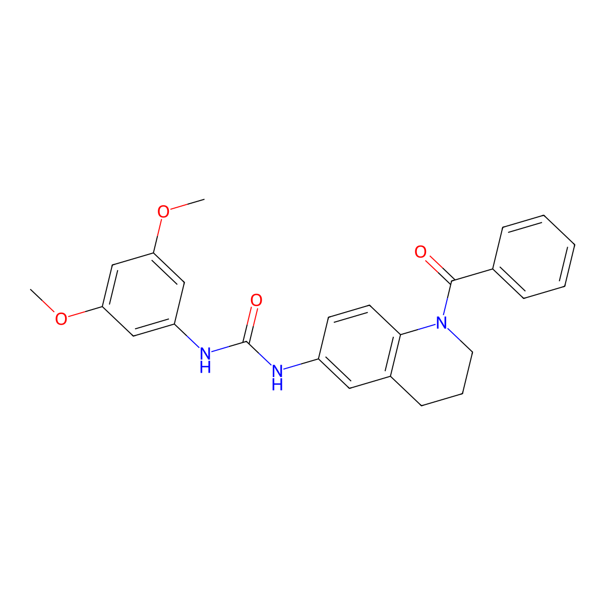 1-(1-Benzoyl-1,2,3,4-tetrahydroquinolin-6-yl)-3-(3,5-dimethoxyphenyl)urea molecular structure, CAS 1203419-70-8