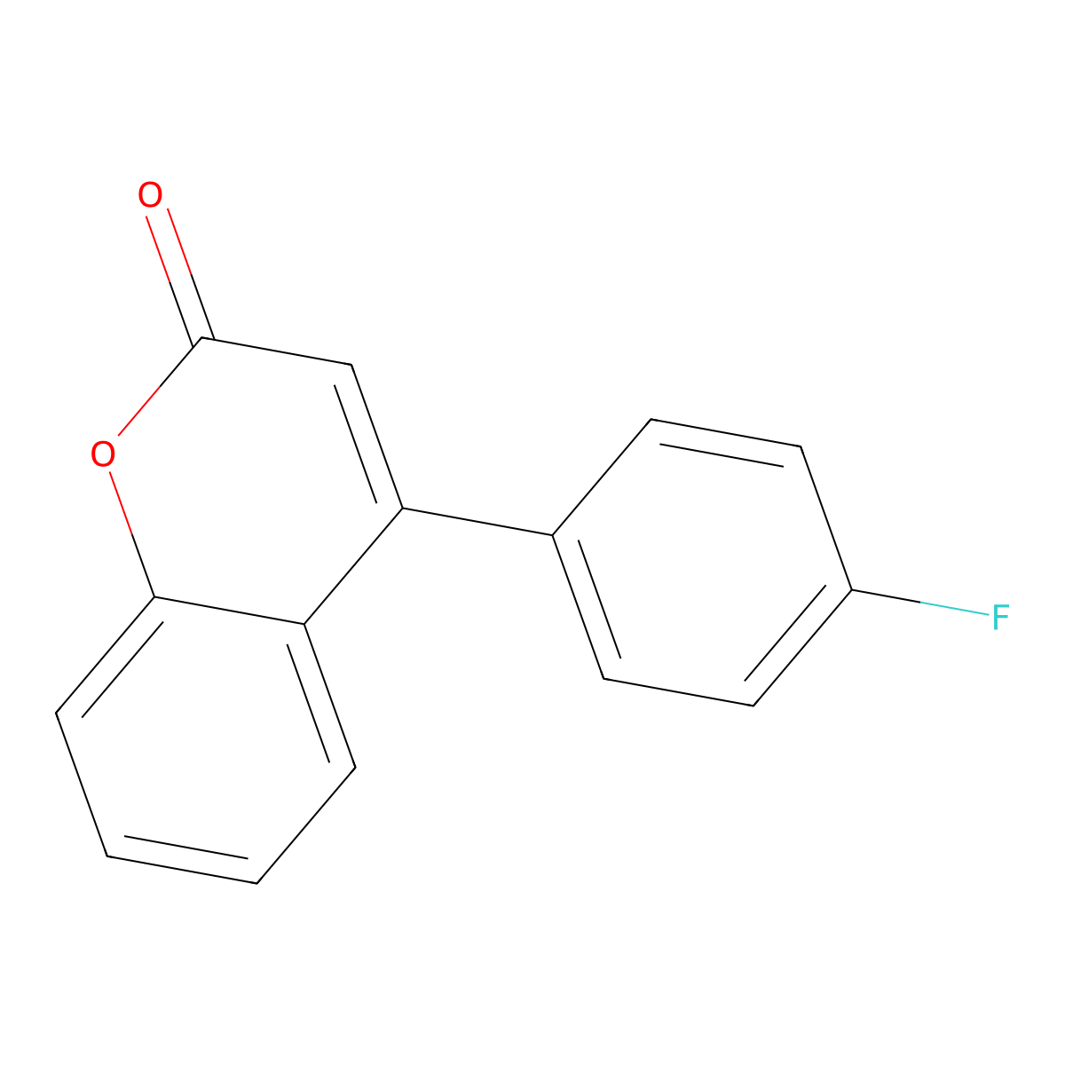 2H-1-Benzopyran-2-one, 4-(4-fluorophenyl)- molecular structure, CAS 120346-46-5