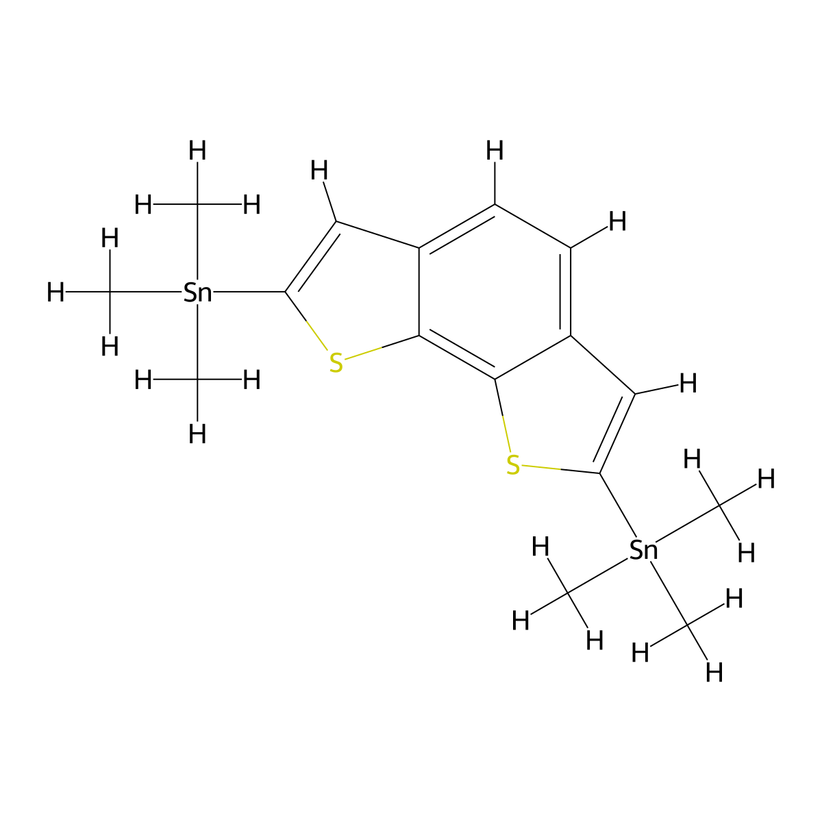 2,7-Bis(trimethylstannyl)benzo[2,1-b:3,4-b']dithiophene molecular structure, CAS 1203461-16-8