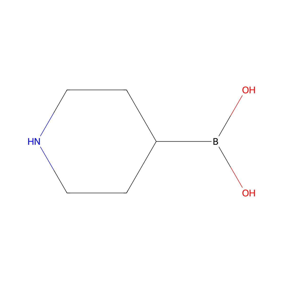 Piperidin-4-ylboronic acid molecular structure, CAS 120347-72-0