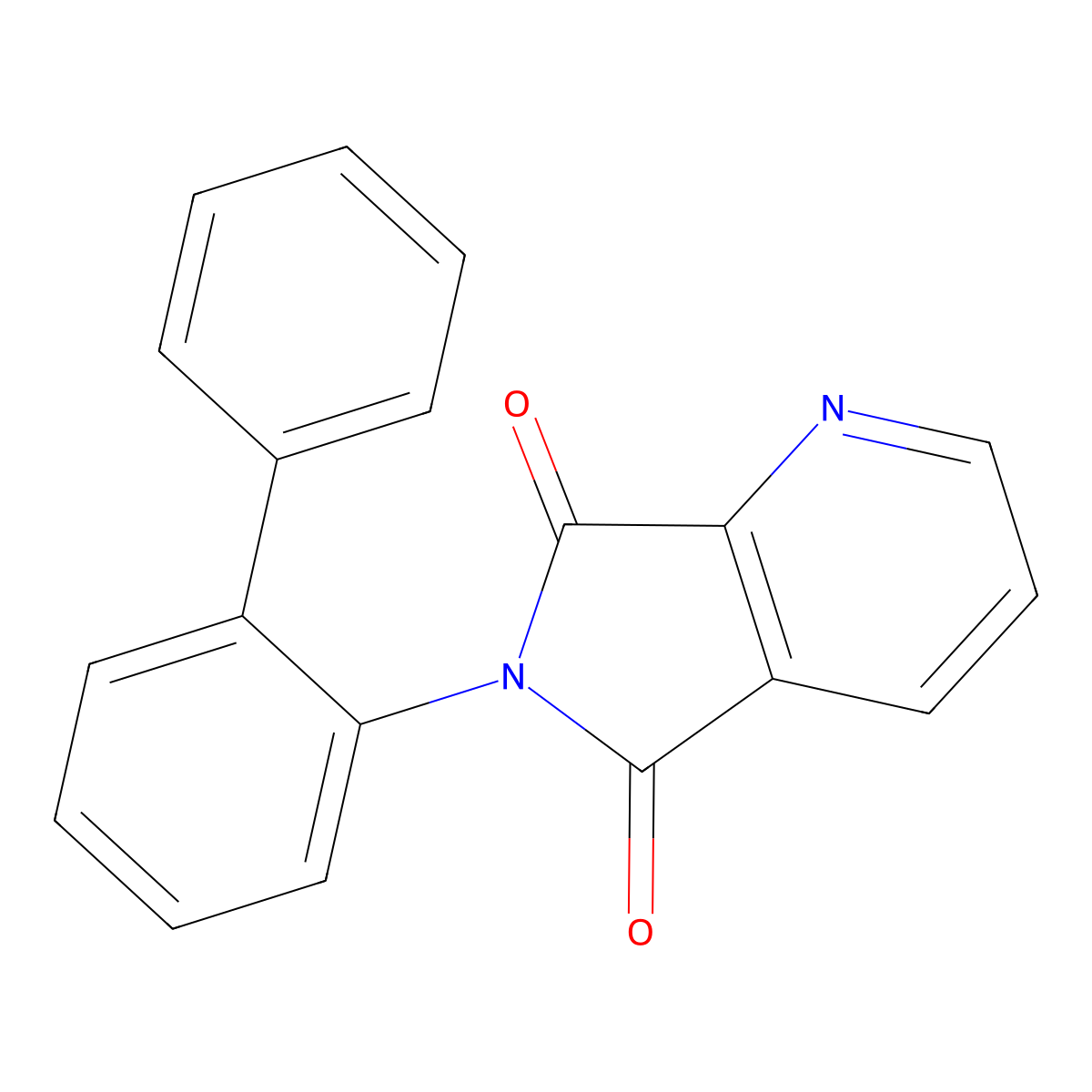 6-(2-Phenylphenyl)pyrrolo[3,4-b]pyridine-5,7-dione molecular structure, CAS 120347-88-8