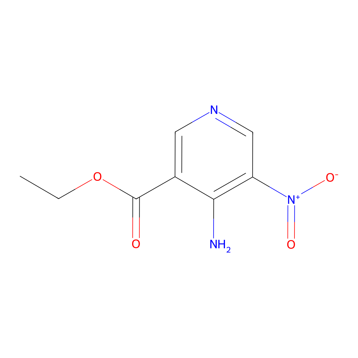 Ethyl 4-amino-5-nitronicotinate molecular structure, CAS 1203486-62-7