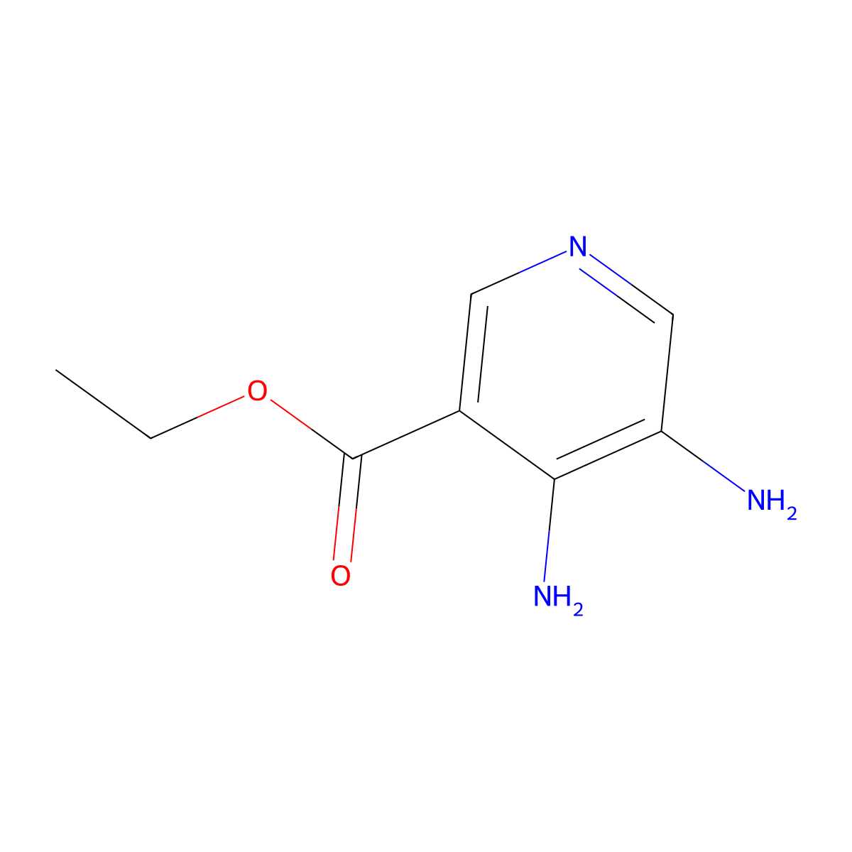 Ethyl 4,5-diaminopyridine-3-carboxylate molecular structure, CAS 1203486-63-8