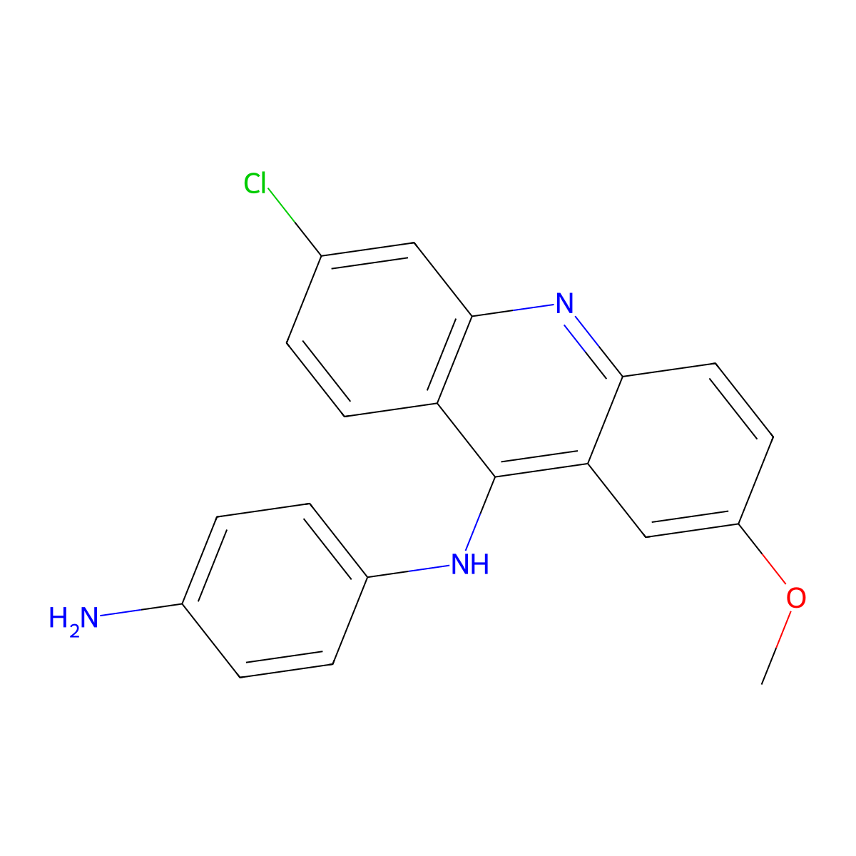 N~1~-(6-chloro-2-methoxy-9-acridinyl)-1,4-benzenediamine molecular structure, CAS 1203487-92-6