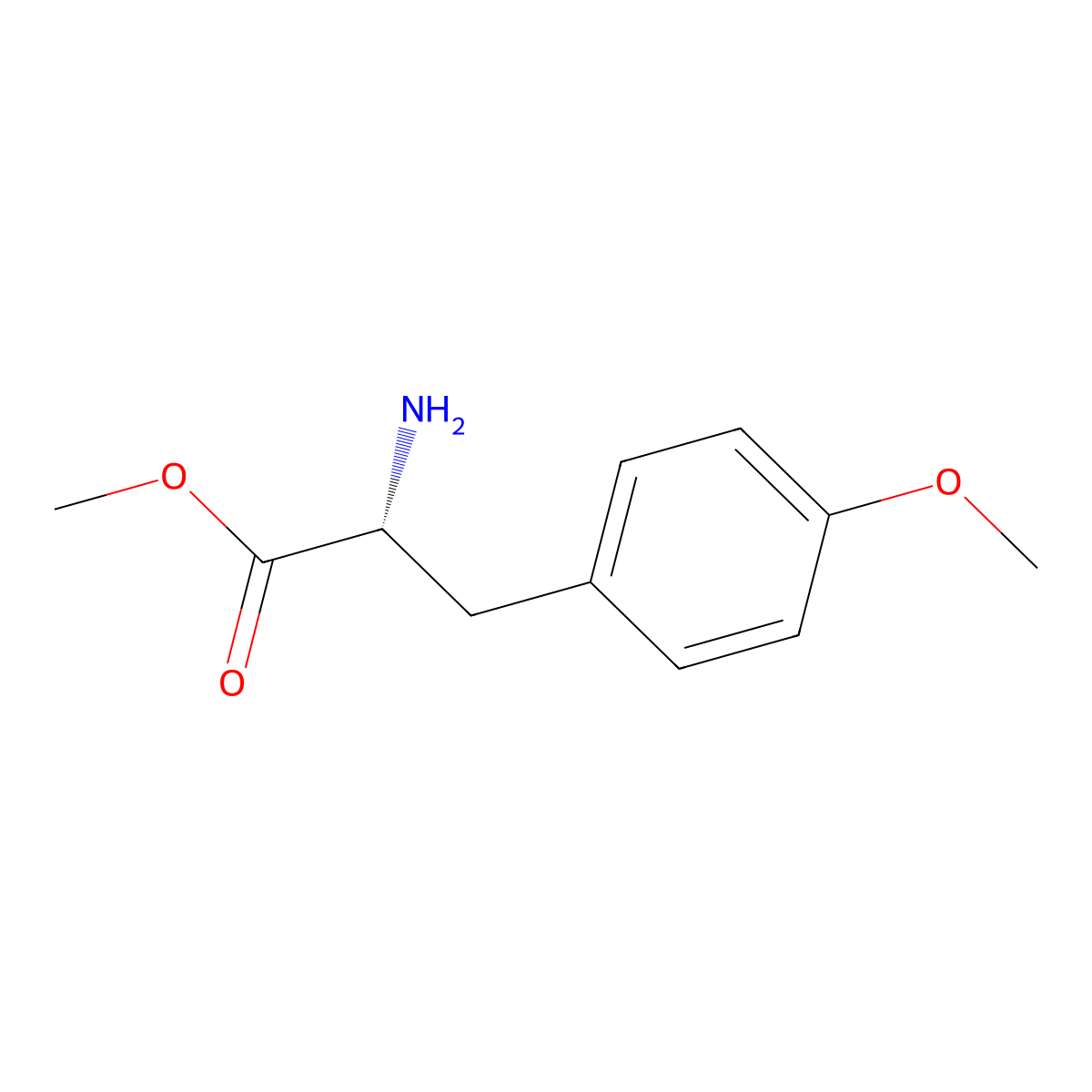 (R)-Methyl 2-amino-3-(4-methoxyphenyl)propanoate molecular structure, CAS 120349-74-8