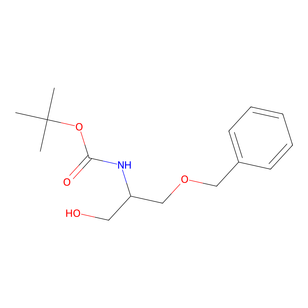 (R)-(+)-3-Benzyloxy-2-(Boc-amino)-1-propanol molecular structure, CAS 120349-75-9
