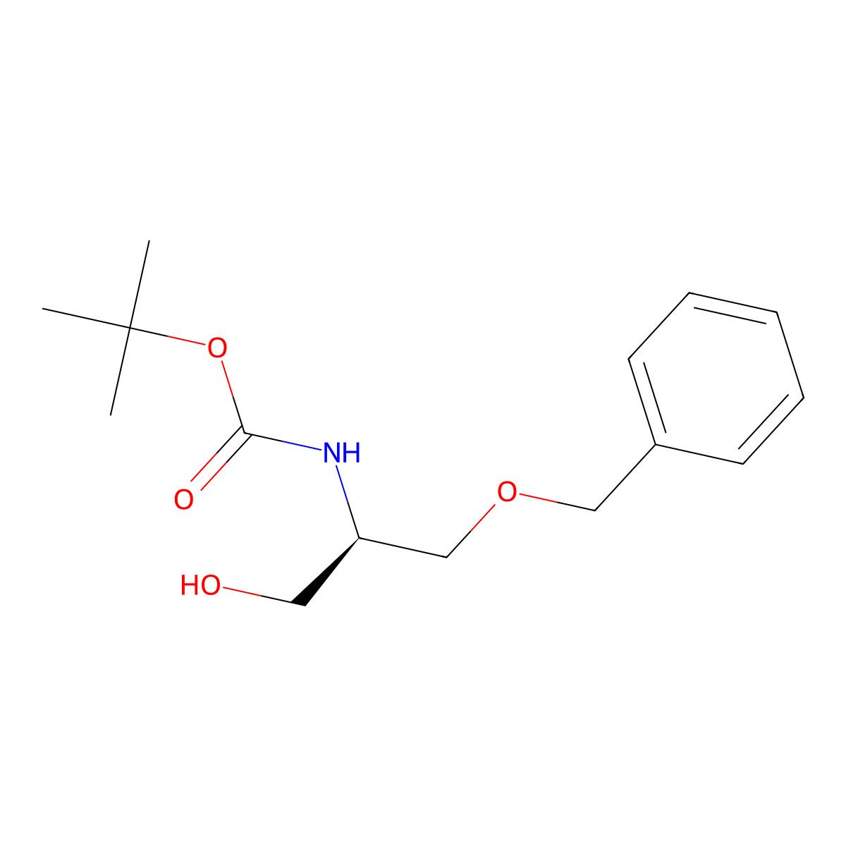 (R)-(+)-3-Benzyloxy-2-(Boc-amino)-1-propanol molecular structure, CAS 120349-75-9