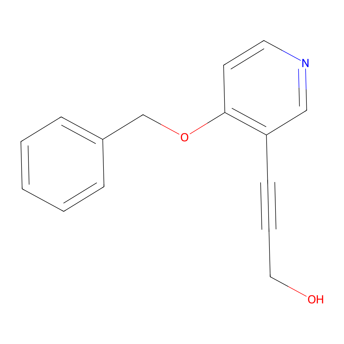 3-(4-(Benzyloxy)pyridin-3-yl)prop-2-yn-1-ol molecular structure, CAS 1203498-96-7