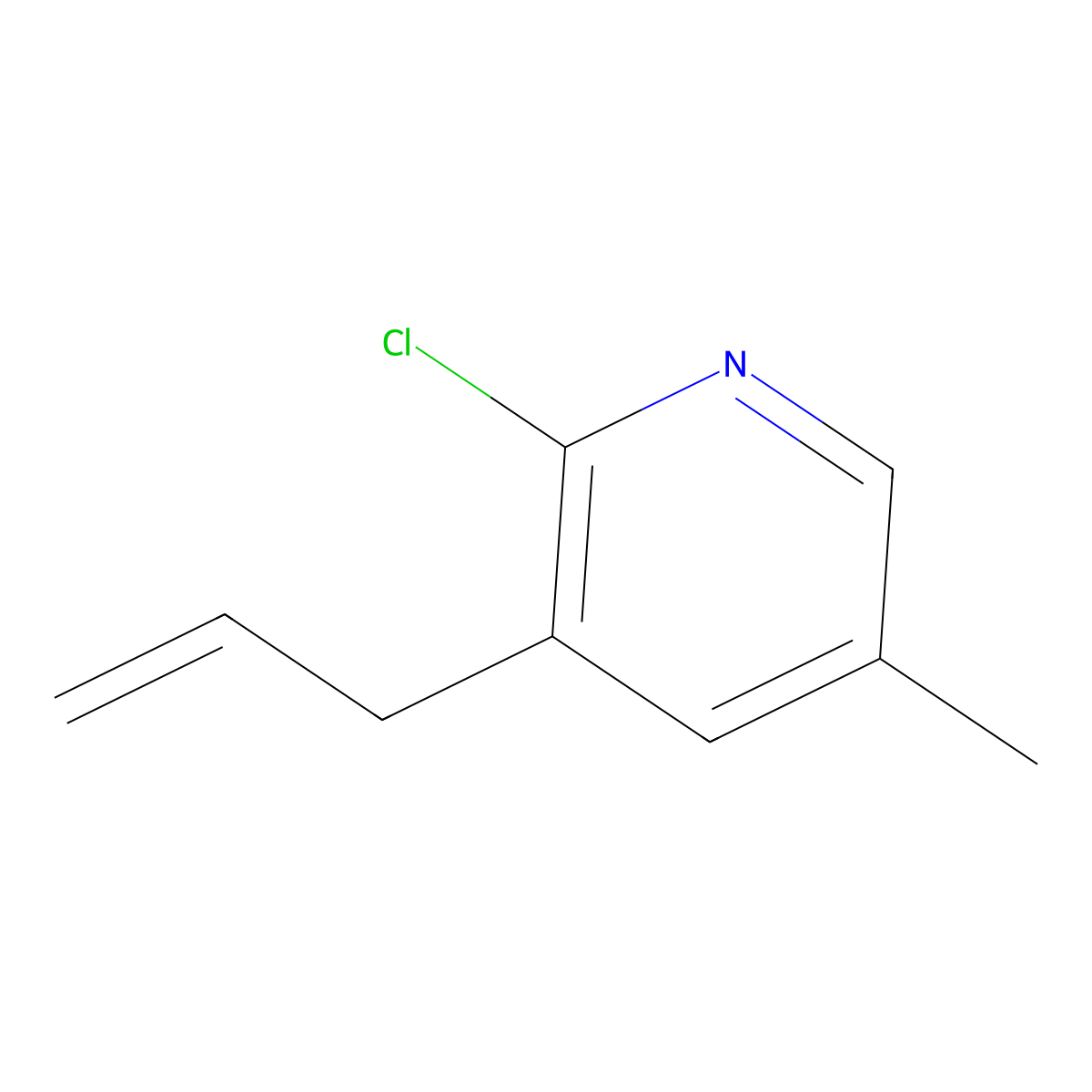 3-Allyl-2-chloro-5-methylpyridine molecular structure, CAS 1203498-97-8
