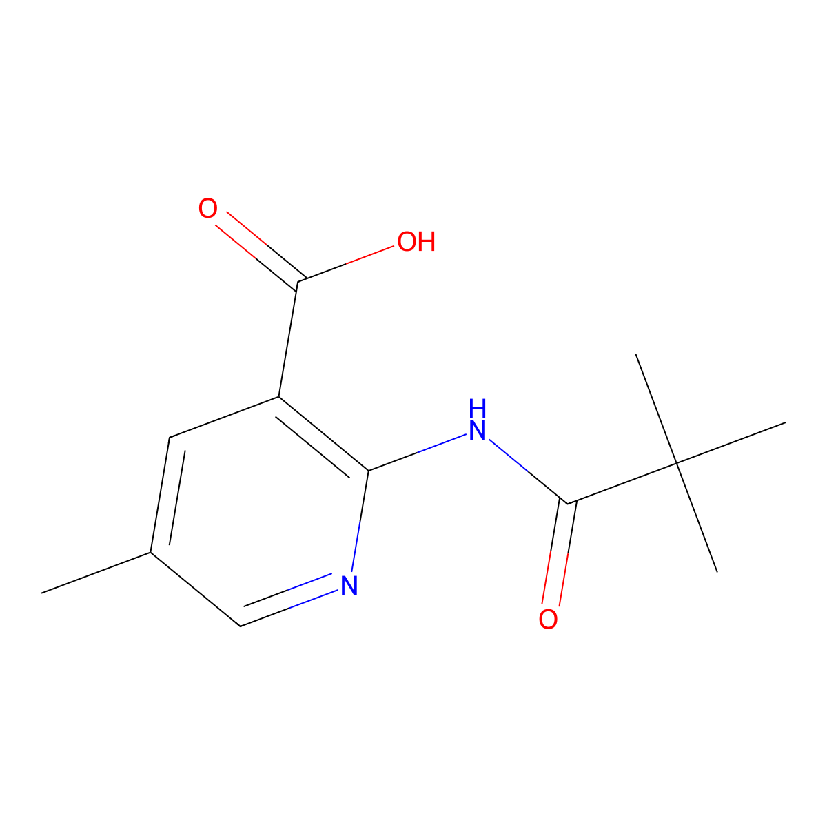 5-Methyl-2-pivalamidonicotinic acid molecular structure, CAS 1203499-02-8