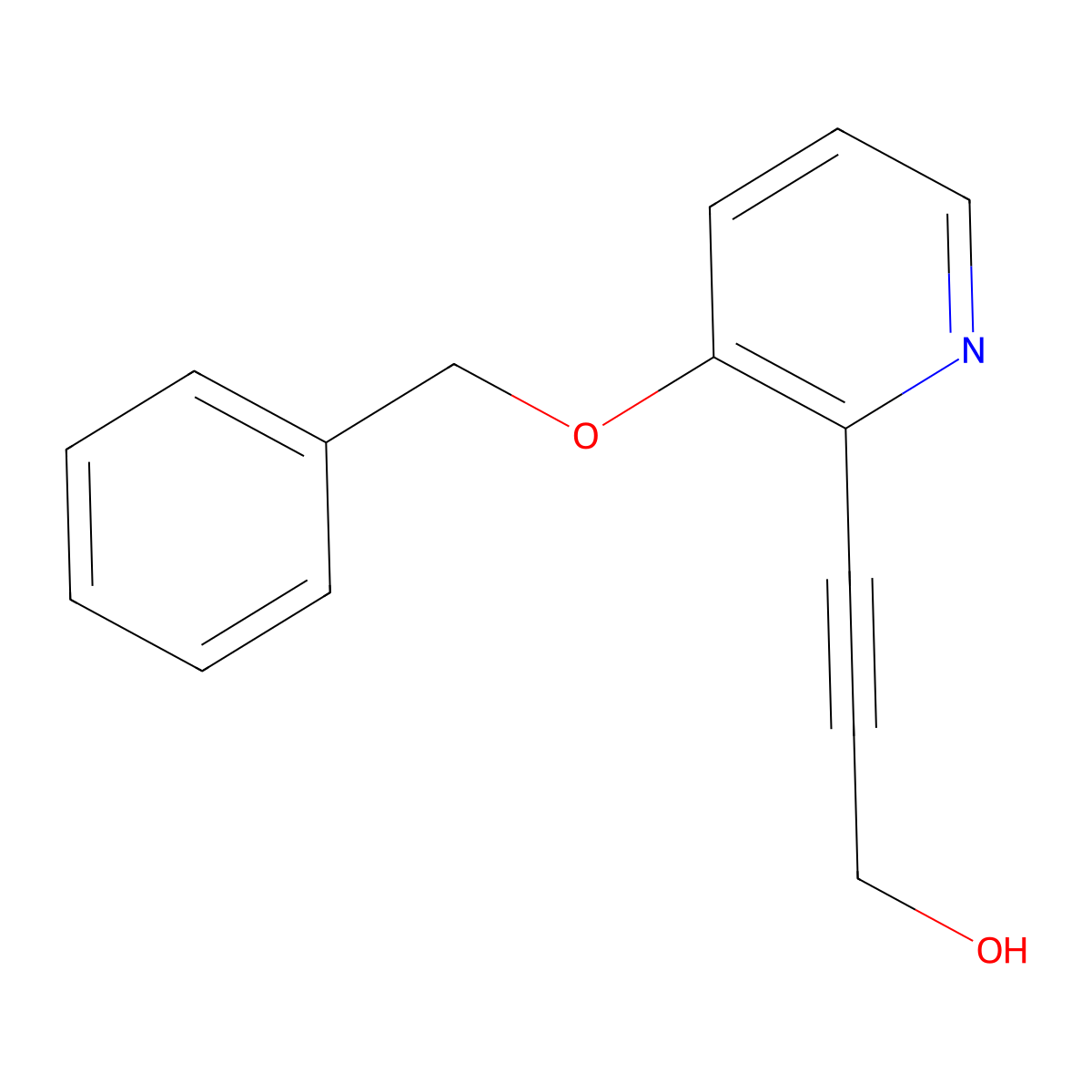 3-(3-(Benzyloxy)pyridin-2-yl)prop-2-yn-1-ol molecular structure, CAS 1203499-09-5