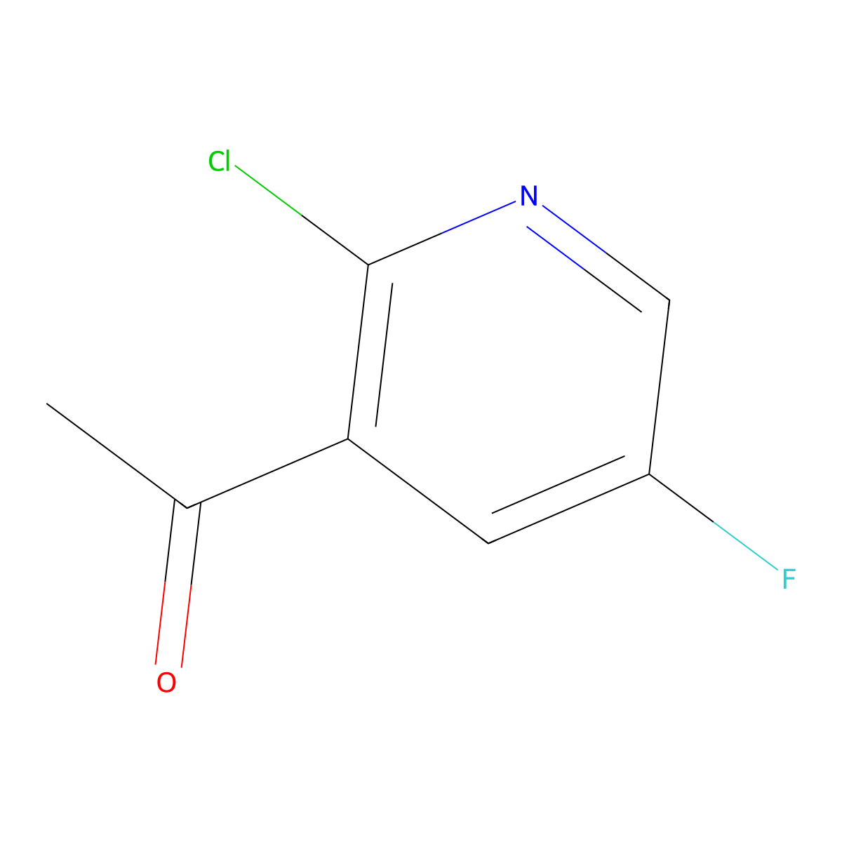 1-(2-Chloro-5-Fluoropyridin-3-Yl)Ethanone molecular structure, CAS 1203499-12-0