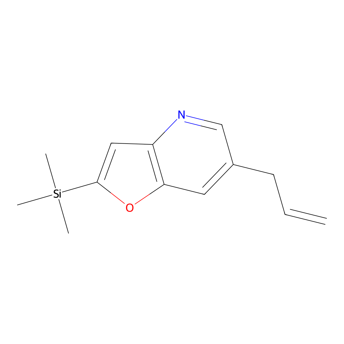 6-Allyl-2-(trimethylsilyl)furo[3,2-b]pyridine molecular structure, CAS 1203499-15-3