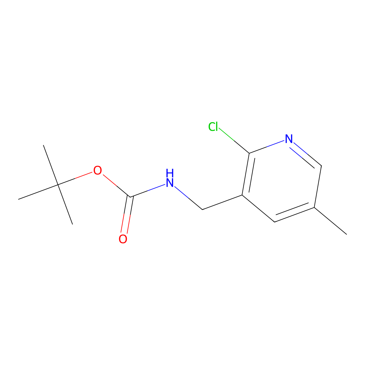 Tert-butyl (2-chloro-5-methylpyridin-3-YL)-methylcarbamate molecular structure, CAS 1203499-18-6