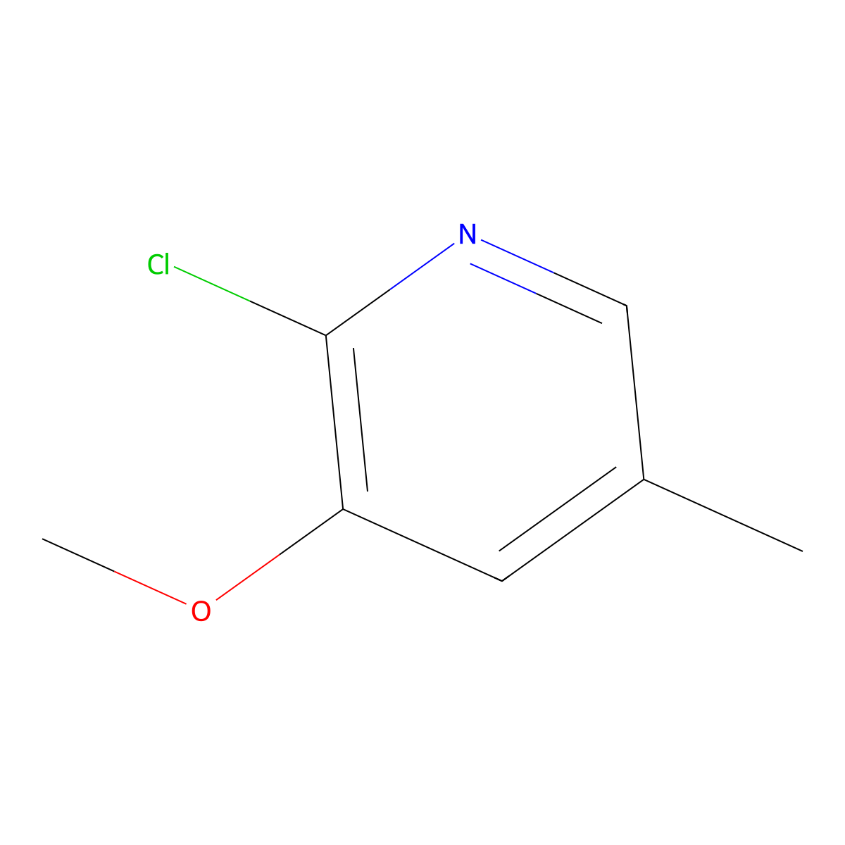 2-Chloro-3-methoxy-5-methylpyridine molecular structure, CAS 1203499-46-0