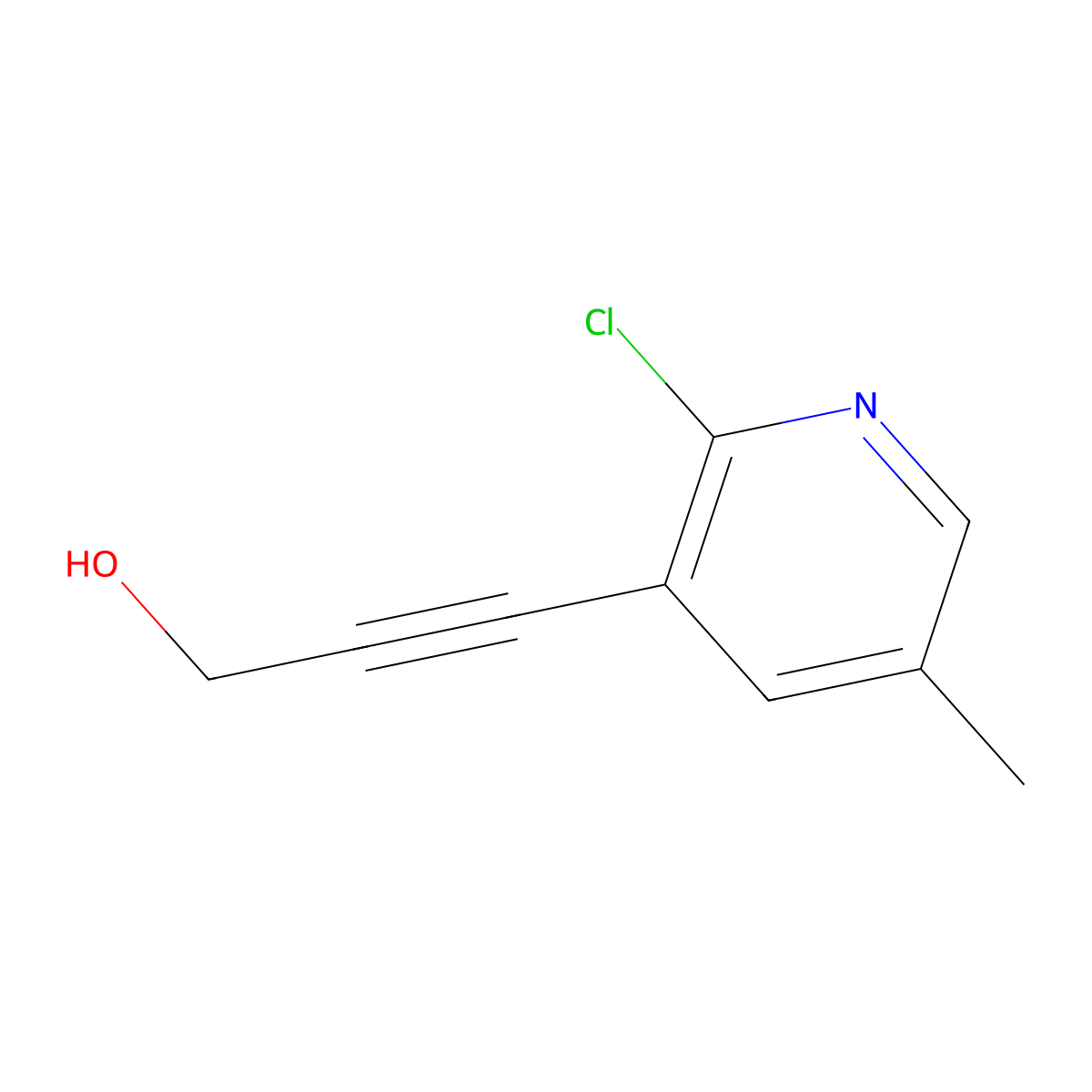 3-(2-Chloro-5-methylpyridin-3-yl)prop-2-yn-1-ol molecular structure, CAS 1203499-49-3
