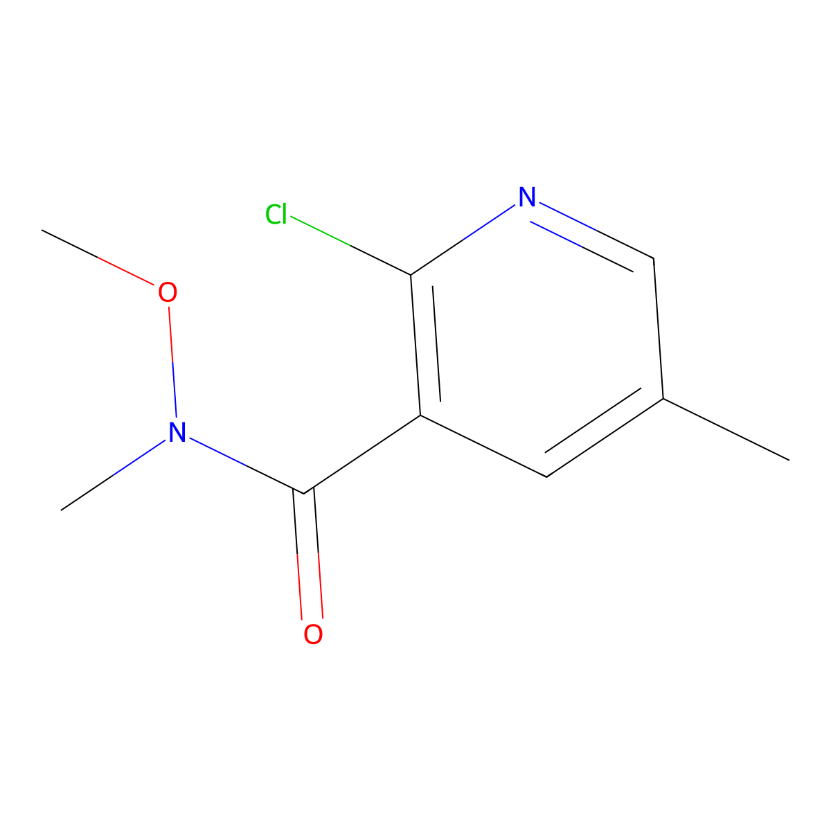 2-Chloro-N-methoxy-N,5-dimethylnicotinamide molecular structure, CAS 1203499-50-6
