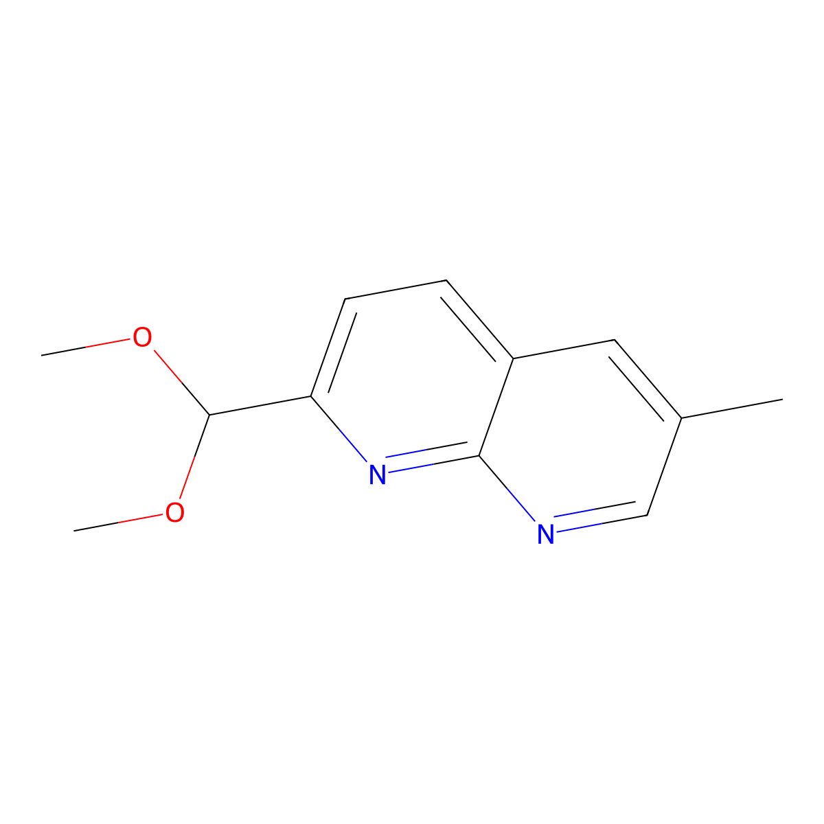 2-(Dimethoxymethyl)-6-methyl-1,8-naphthyridine molecular structure, CAS 1203499-56-2