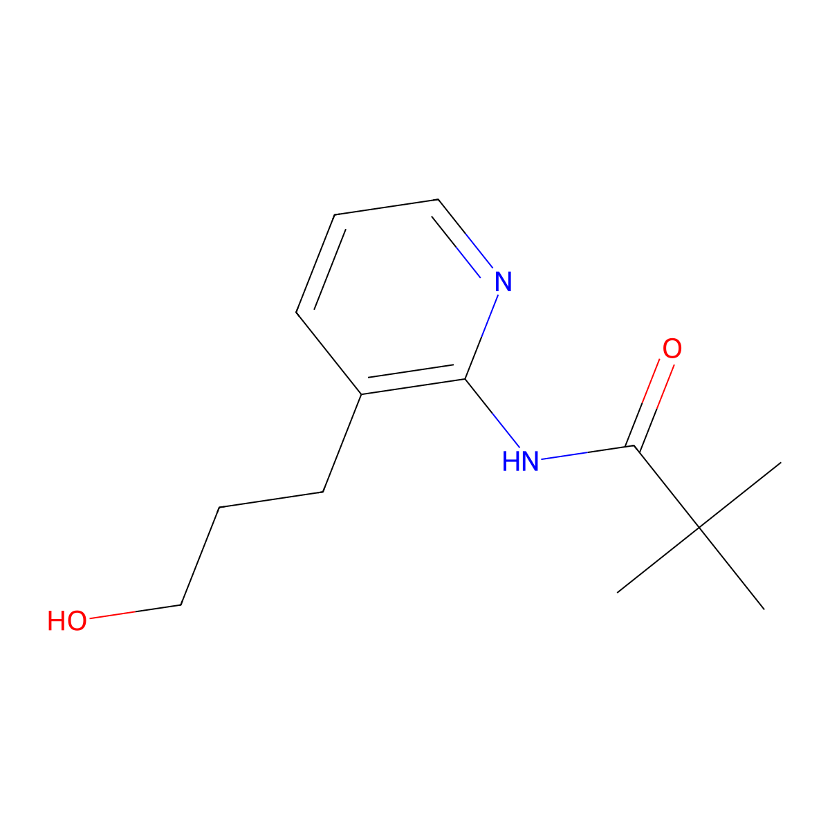 N-(3-(3-Hydroxypropyl)pyridin-2-yl)pivalamide molecular structure, CAS 1203499-57-3