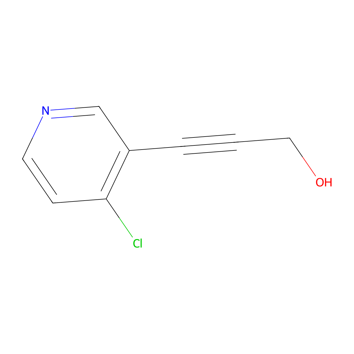 3-(4-Chloropyridin-3-yl)prop-2-yn-1-ol molecular structure, CAS 1203499-62-0