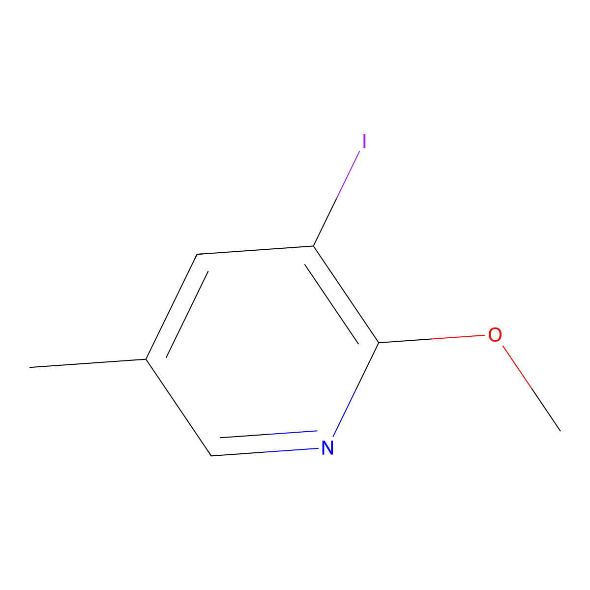 3-Iodo-2-methoxy-5-methylpyridine molecular structure, CAS 1203499-63-1