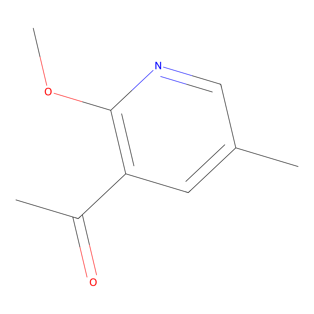 1-(2-Methoxy-5-methylpyridin-3-yl)ethanone molecular structure, CAS 1203499-64-2