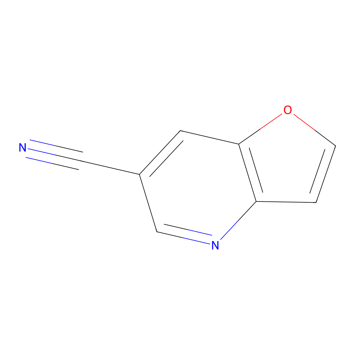 Furo[3,2-b]pyridine-6-carbonitrile molecular structure, CAS 1203499-65-3