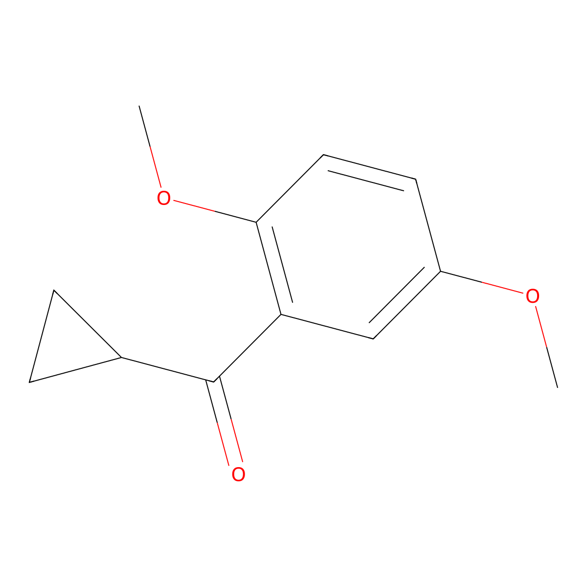Cyclopropyl(2,5-dimethoxyphenyl)methanone molecular structure, CAS 120350-18-7
