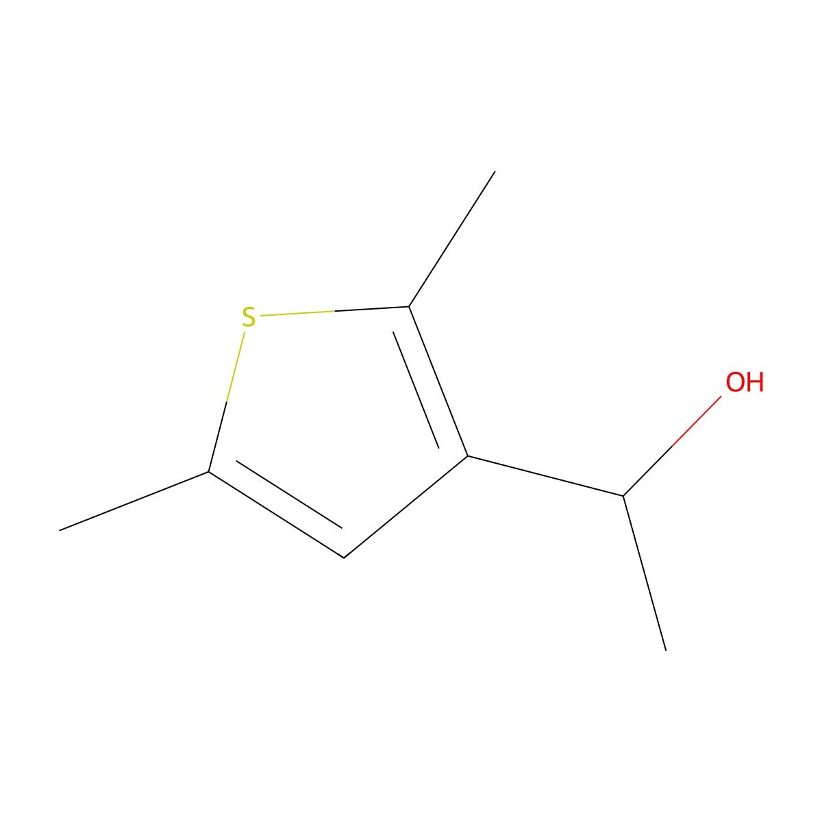 1-(2,5-Dimethylthien-3-YL)ethanol molecular structure, CAS 120350-35-8
