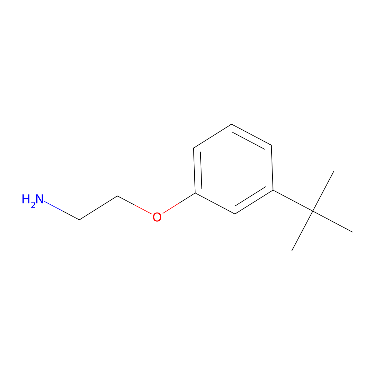 1-(2-Aminoethoxy)-3-tert-butylbenzene molecular structure, CAS 120351-92-0
