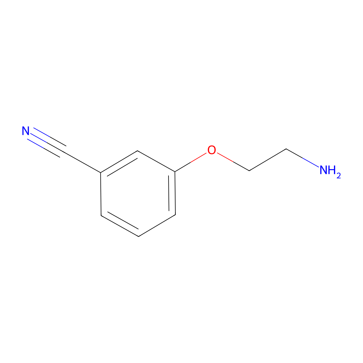 3-(2-Aminoethoxy)benzonitrile molecular structure, CAS 120351-94-2